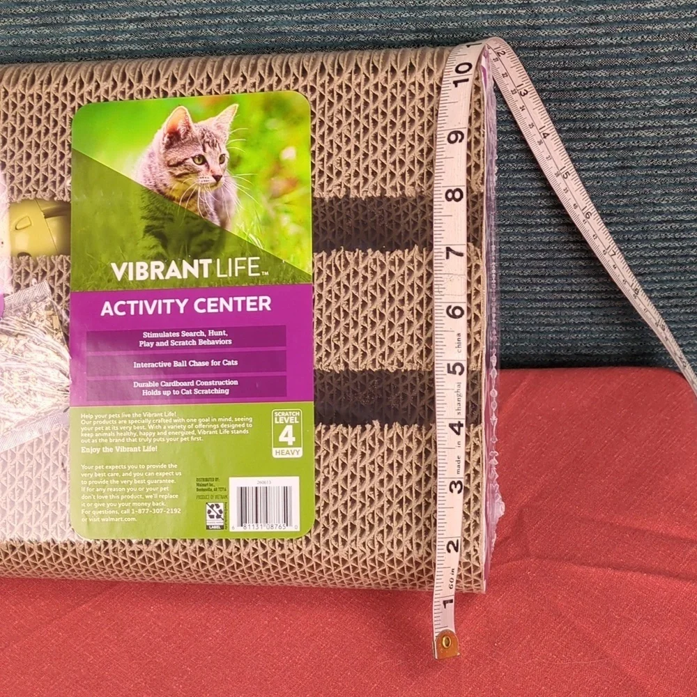 Vibrant Life Kitty Activity Center, Corrugated Cardboard Search Hunt & Scratch